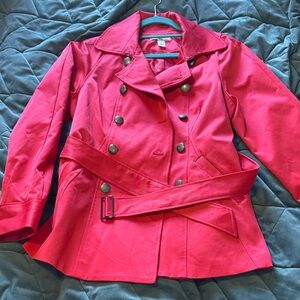 Kenneth Cole New York Vibrant Pink Trench Coat